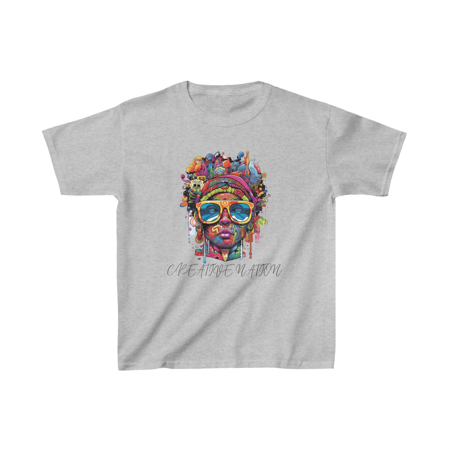 Shirt To Match Undefeated Air Force 1 Low Total Orange Kids Heavy Cotton Tee Psychedelic Shirt For AF1