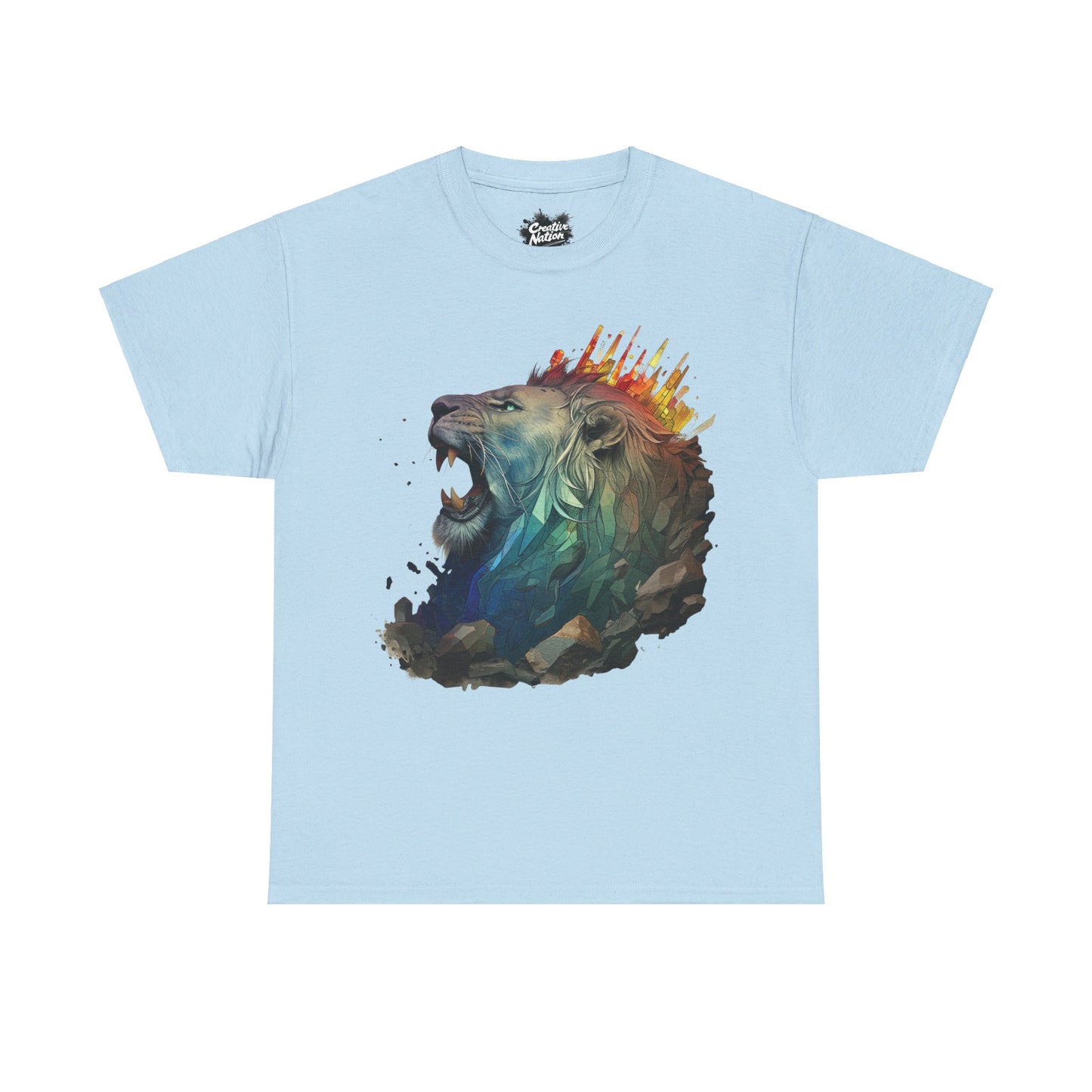 Shirt To Match SB Dunk Low Futura Laboratories Bleached Aqua Unisex Tee Lion Shirt For Dunks