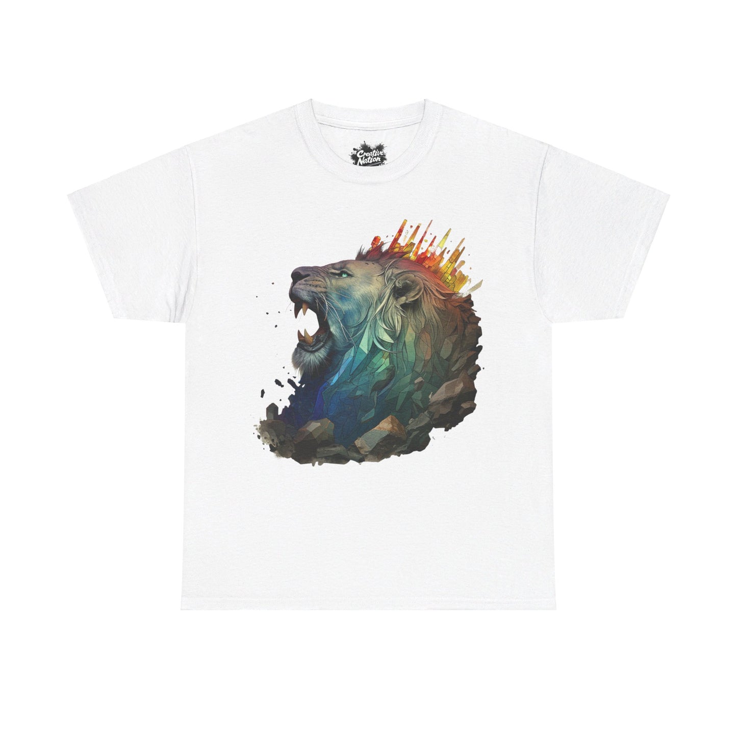 Shirt To Match SB Dunk Low Futura Laboratories Bleached Aqua Unisex Tee Lion Shirt For Dunks