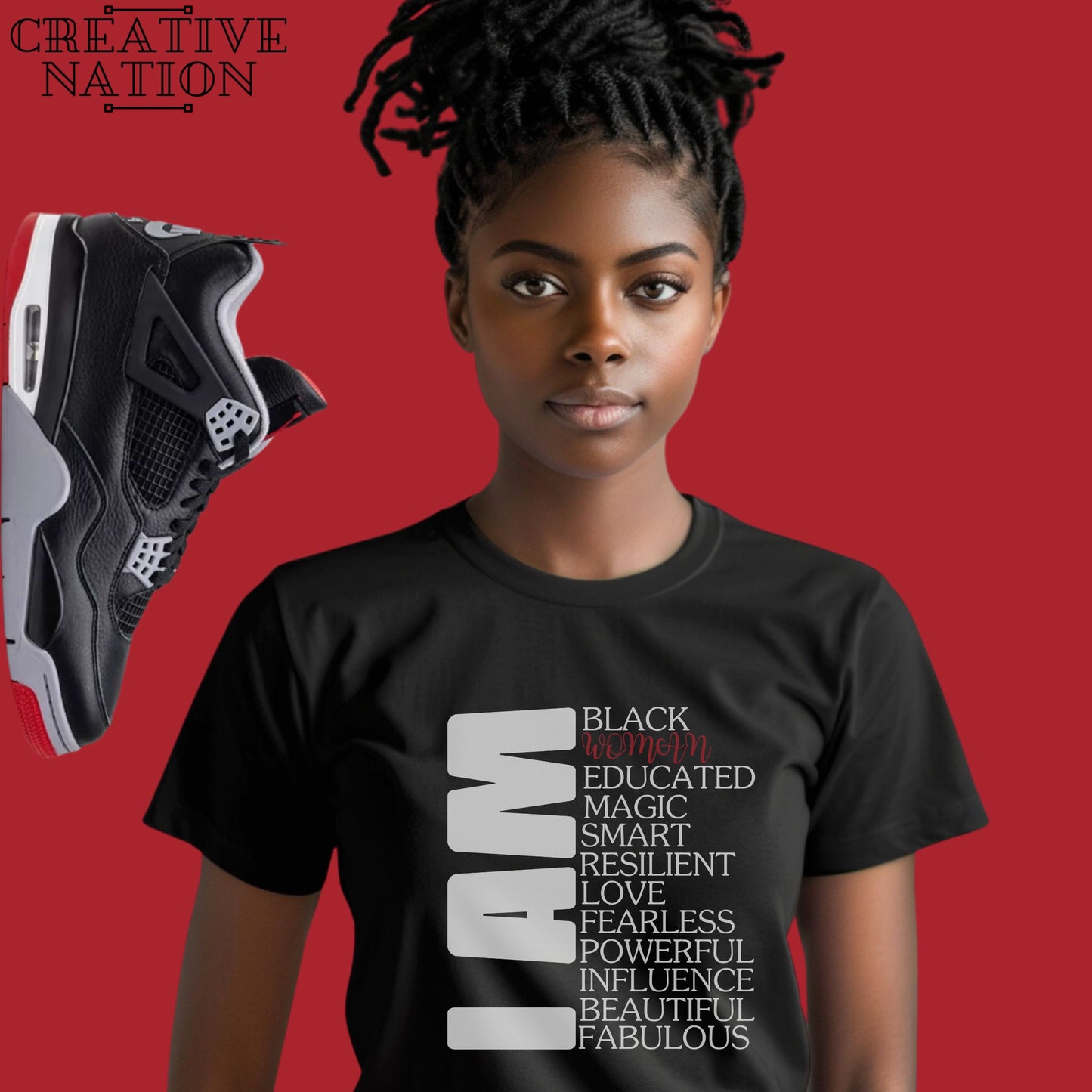 Shirt To Match Jordan 4 Retro Bred Reimagined Unisex Tee Motivation Shirt For Jordan 4
