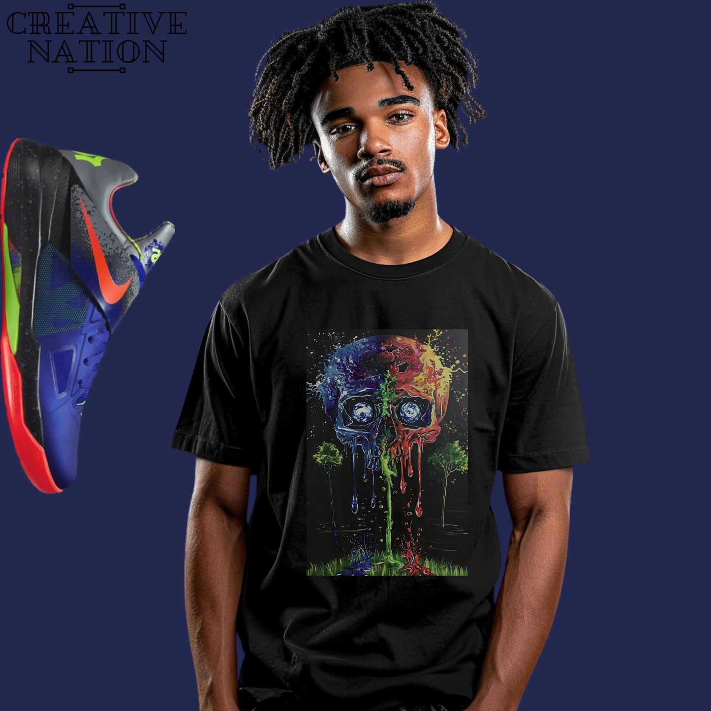 Shirt To Match KD 4 NERF Unisex Tee Skull Shirt For KD 4