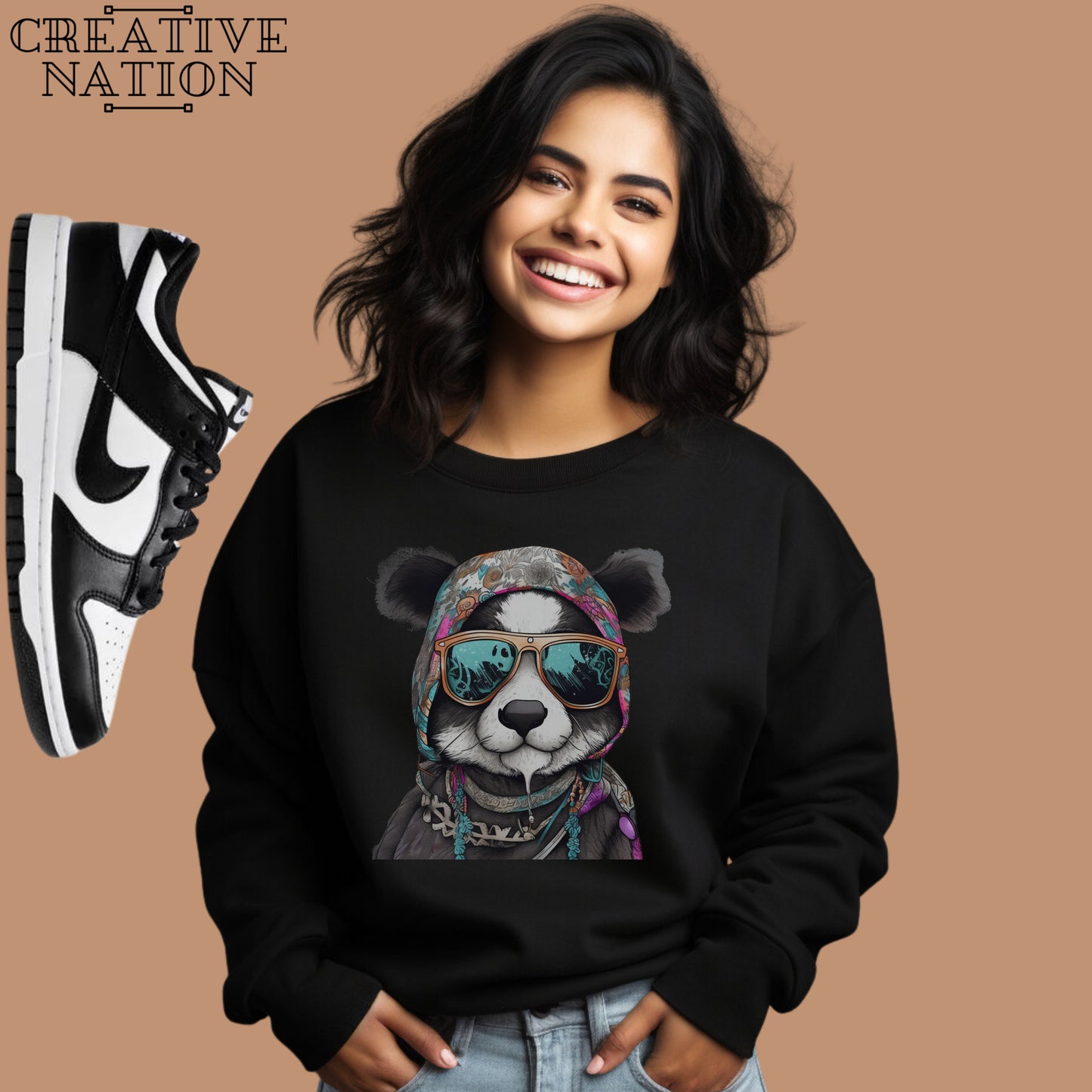 Sweatshirt To Match Dunk Low White Black Panda Unisex Tee Gift For Him Panda Shirt