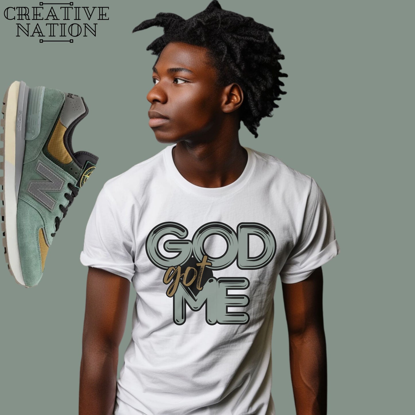 Shirt To Match New Balance 574 Legacy Stone Island Light Green Unisex Tee GOD Shirt For 574