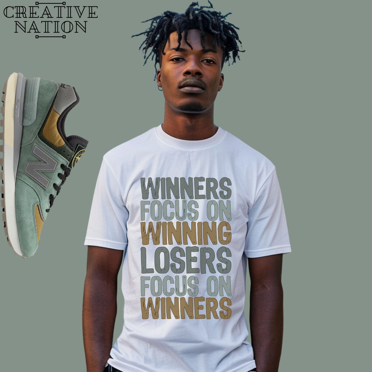 Shirt To Match New Balance 574 Legacy Stone Island Light Green Unisex Tee Gym Shirt For 574