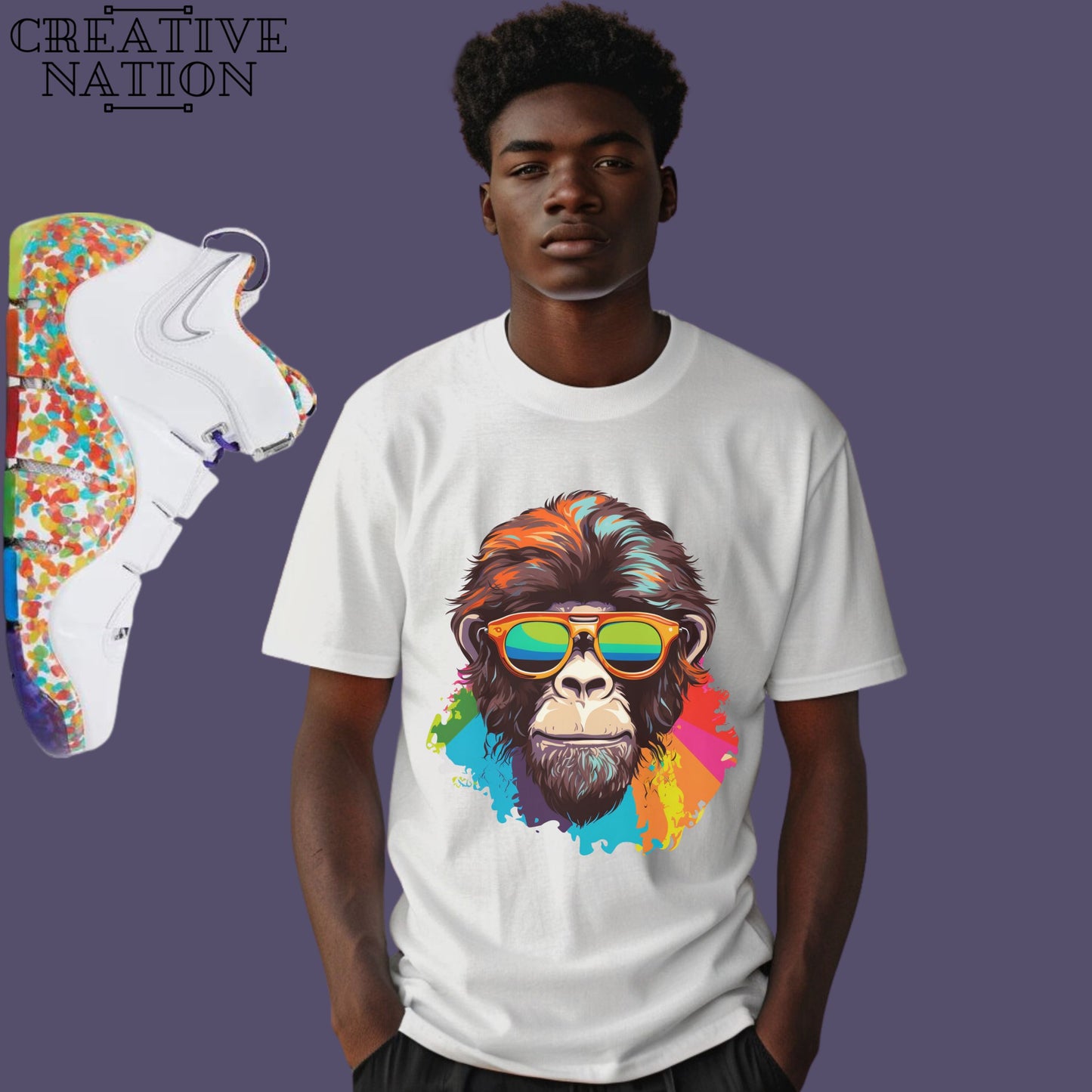 Shirt To Match LeBron 4 Fruity Pebbles Unisex Tee Sneaker Shirt Ape Shirt For LeBron 4