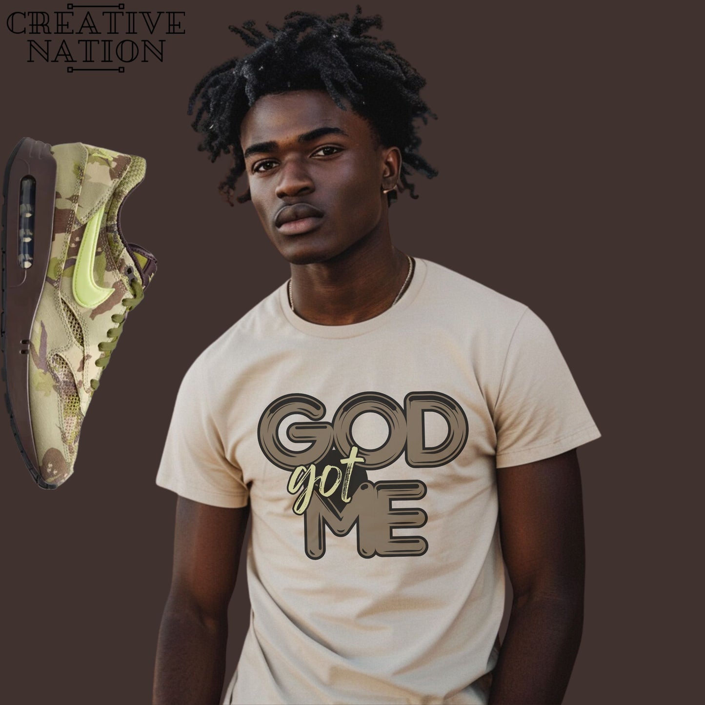 Shirt To Match Air Max 1 '86 OG Camo Light Lemon Twist Unisex Tee GOD Shirt For Air Max 1