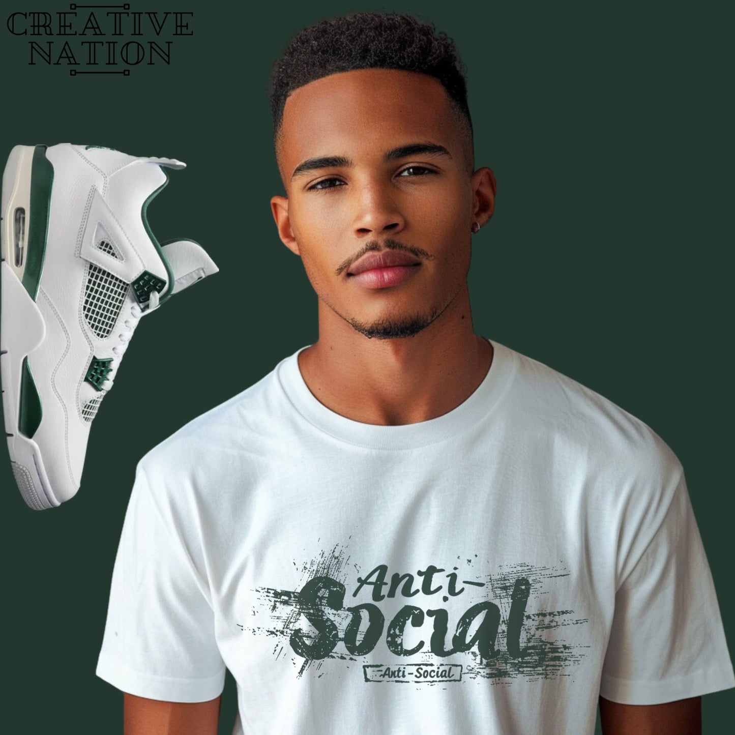 Shirt To Match Jordan 4 Retro Oxidized Green Unisex Tee Anti Social Shirt For Jordan 4