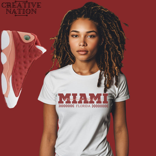 Shirt To Match Jordan 13 Retro Dune Red Unisex Tee Miami Shirt For Jordan 13