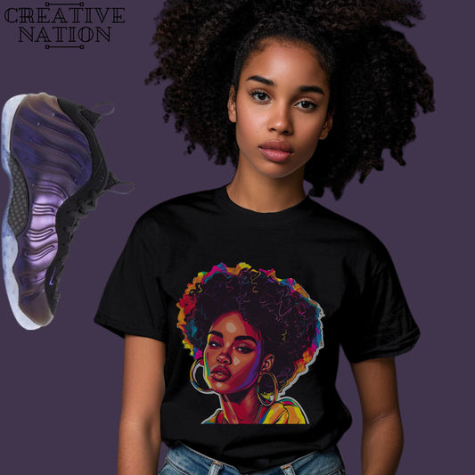 Shirt To Match Air Foamposite One Eggplant Unisex Tee Afro Shirt For Foamposite