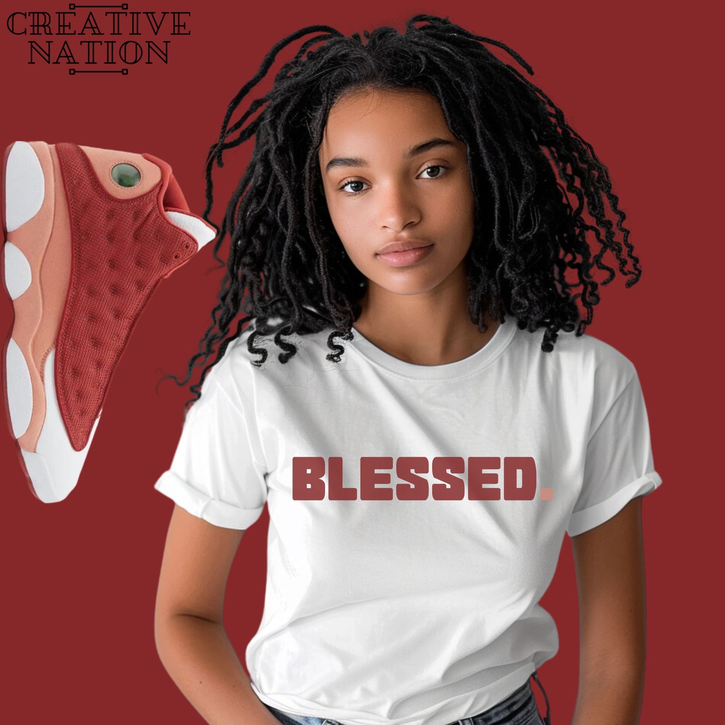 Shirt To Match Jordan 13 Retro Dune Red Unisex Tee Blessed Shirt For Jordan 13