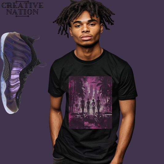 Shirt To Match Air Foamposite One Eggplant Unisex Tee UFO Shirt For Foamposite