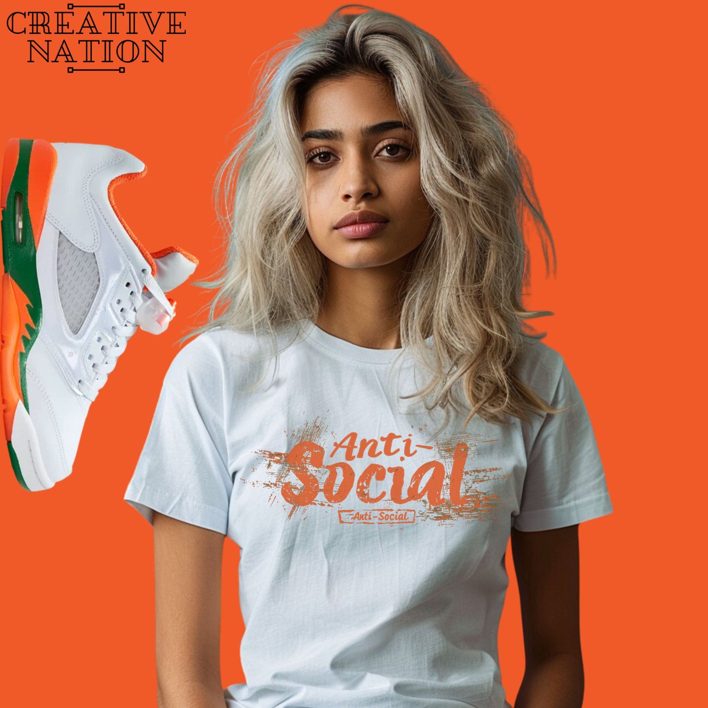 Shirt To Match Jordan 5 Retro Low Miami Hurricanes Unisex Tee Anti Social Shirt For Jordan 5