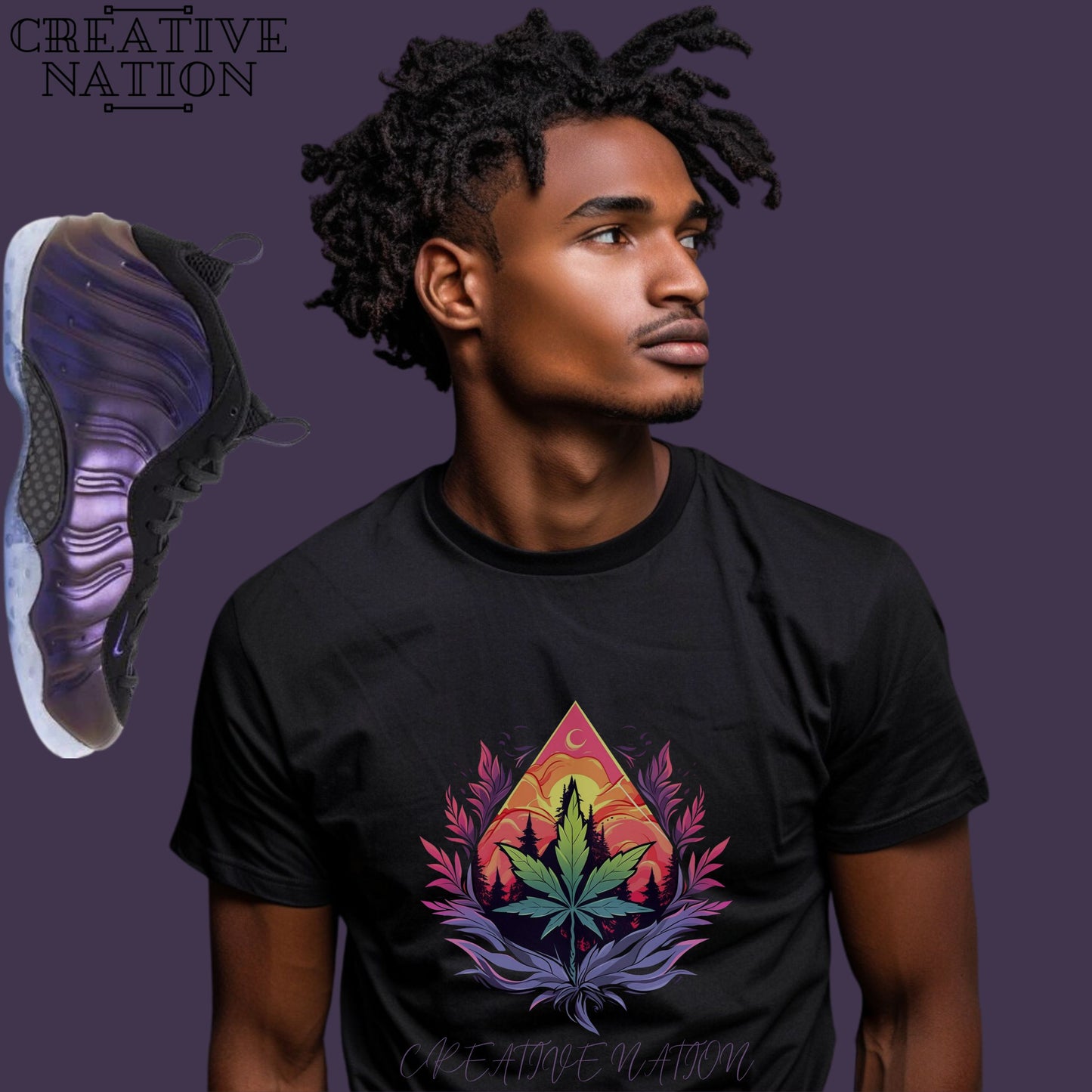 Shirt To Match Air Foamposite One Eggplant Unisex Tee Weed Shirt For Foamposite