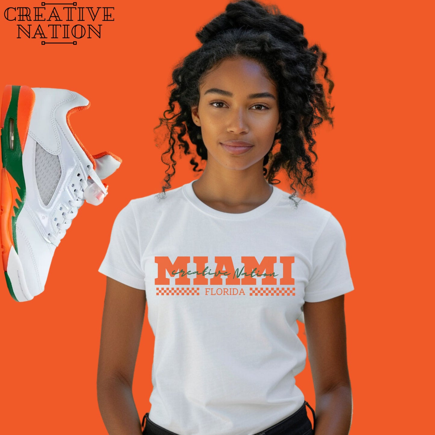 Shirt To Match Jordan 5 Retro Low Miami Hurricanes Unisex Tee Sneaker Shirt Miami Shirt For Jordan 5