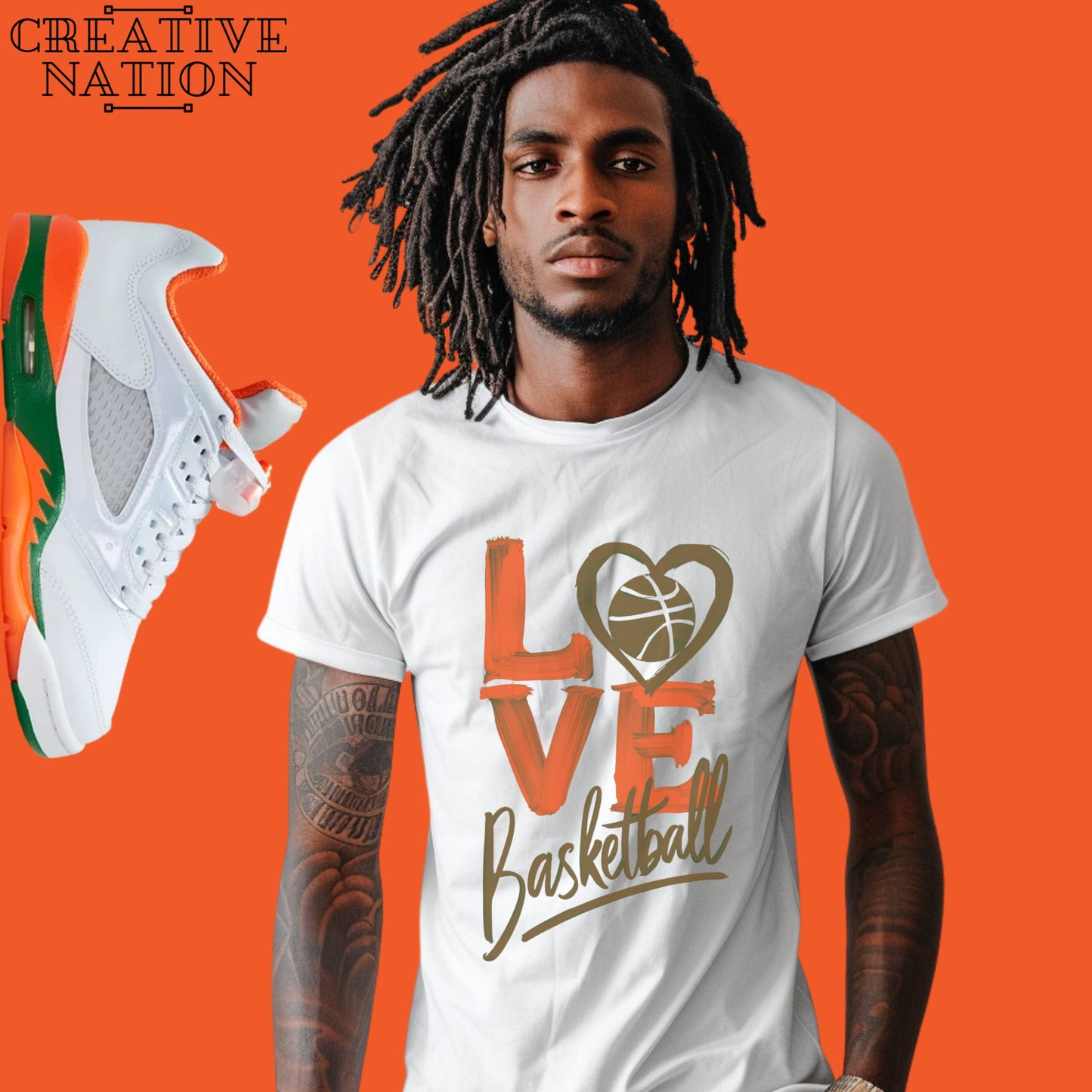 Shirt To Match Jordan 5 Retro Low Miami Hurricanes Unisex Tee Basketball Shirt For Jordan 5