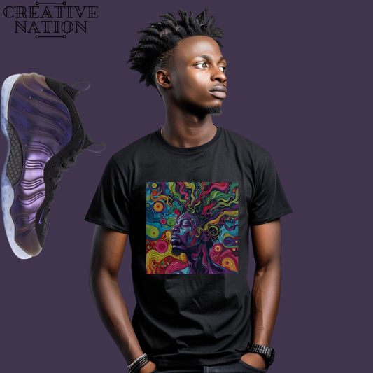 Shirt To Match Air Foamposite One Eggplant Unisex Tee Psychedelic Shirt For Foamposite