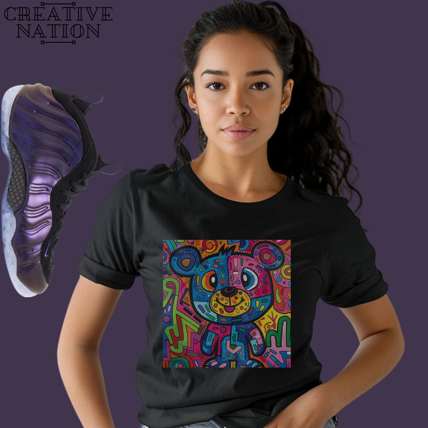 Shirt To Match Air Foamposite One Eggplant Unisex Tee Bear Shirt For Foamposite