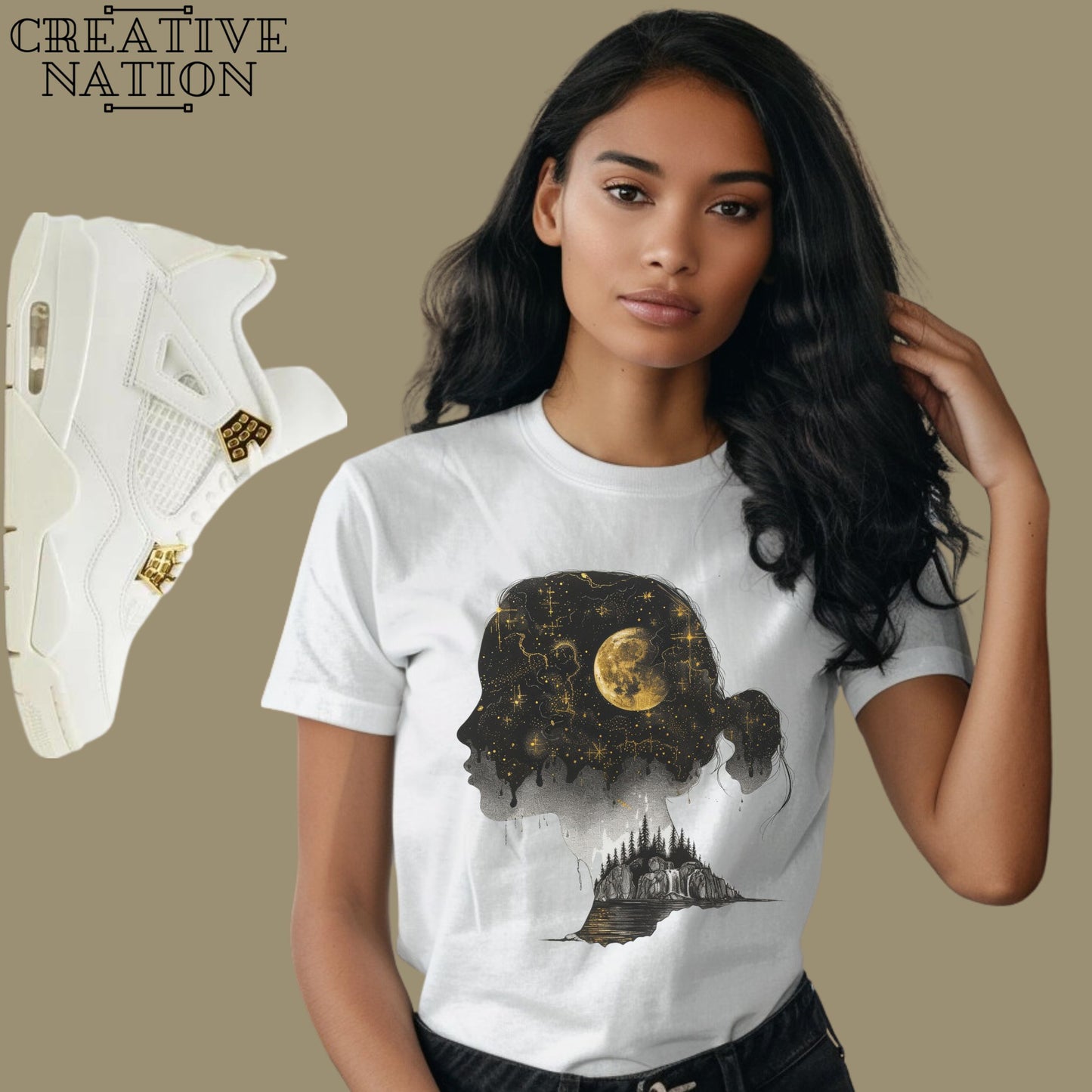 Shirt To Match Jordan 4 Retro Metallic Gold Unisex Tee Beautiful Woman Shirt For Jordan 4