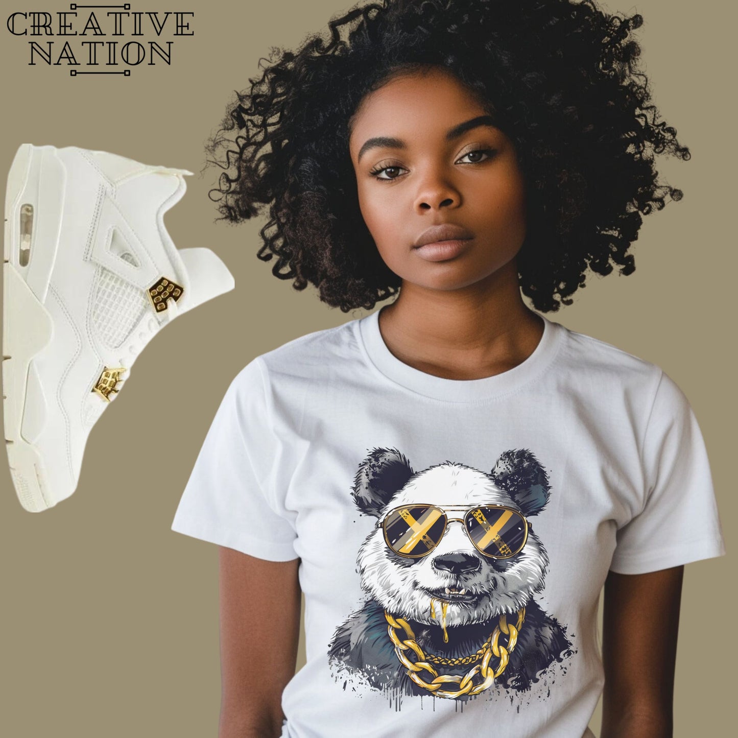 Shirt To Match Jordan 4 Retro Metallic Gold Unisex Tee Panda Shirt For Jordan 4