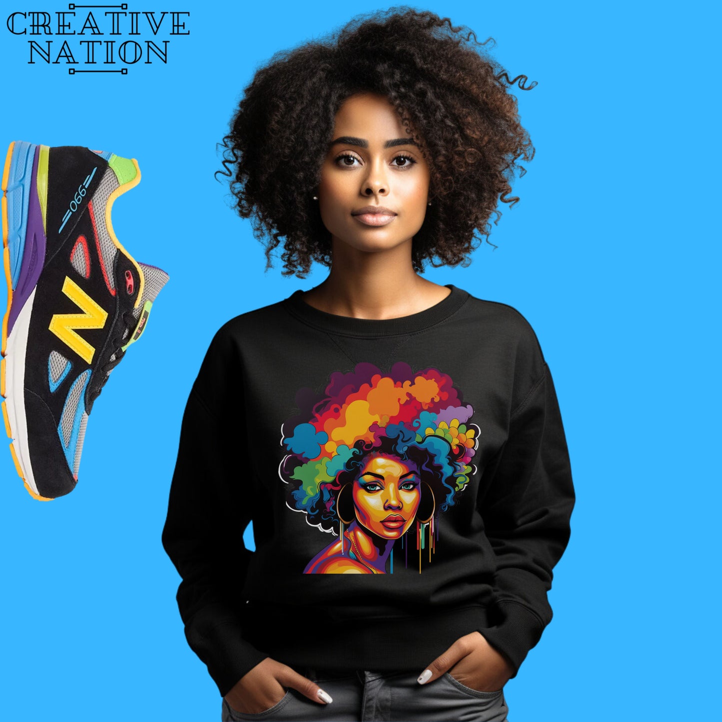 Sweatshirt To Match New Balance DTLR 990v4 Wild Style 2.0 Unisex Tee Afro Shirt For 990v4