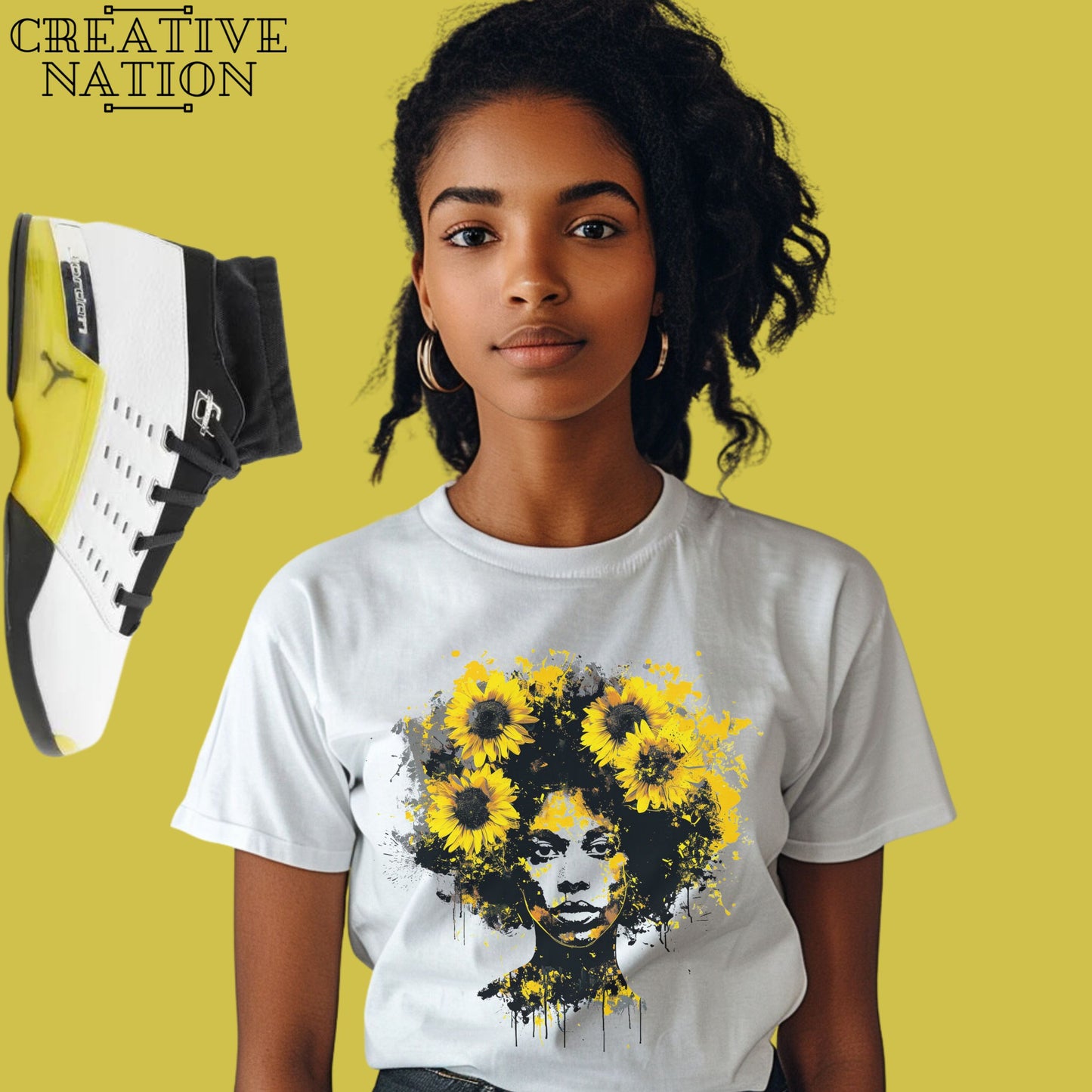 Shirt To Match Jordan 17 Retro Low All-Star Lightning Unisex Tee Afro Shirt For Jordan 17