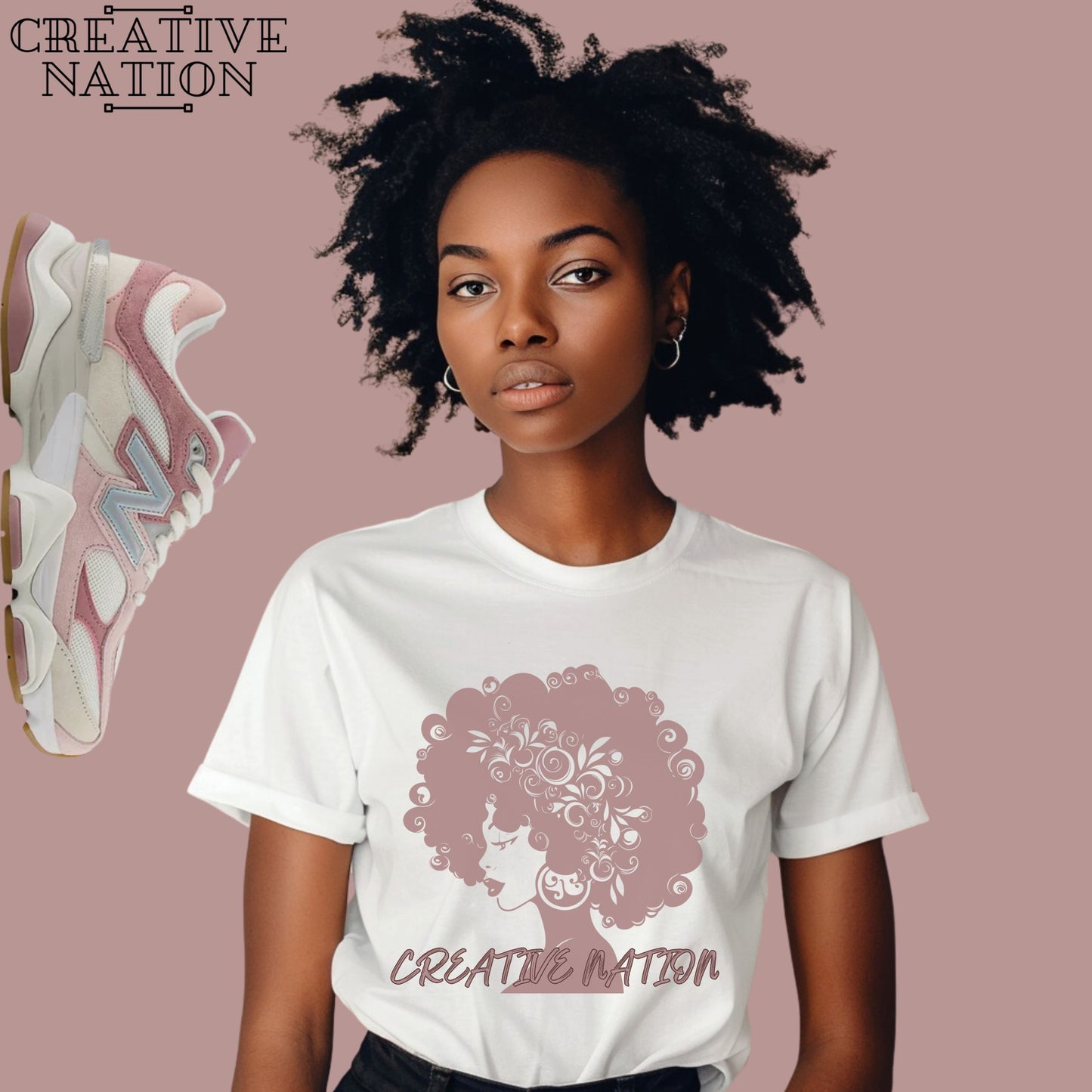 Shirt To Match New Balance 9060 Rose Pink Unisex Tee Gift For Her Afro Shirt