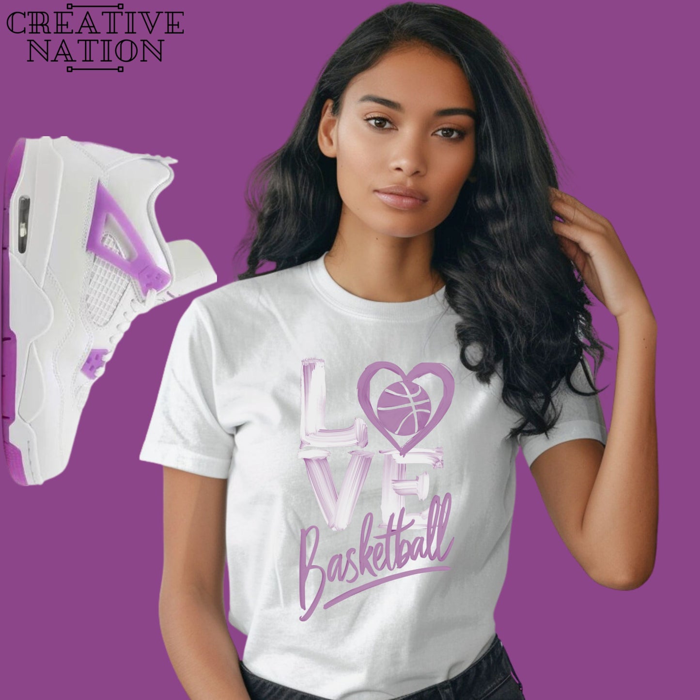 Shirt To Match Jordan 4 Retro Hyper Violet Unisex Tee Basketball Shirt For Jordan 4