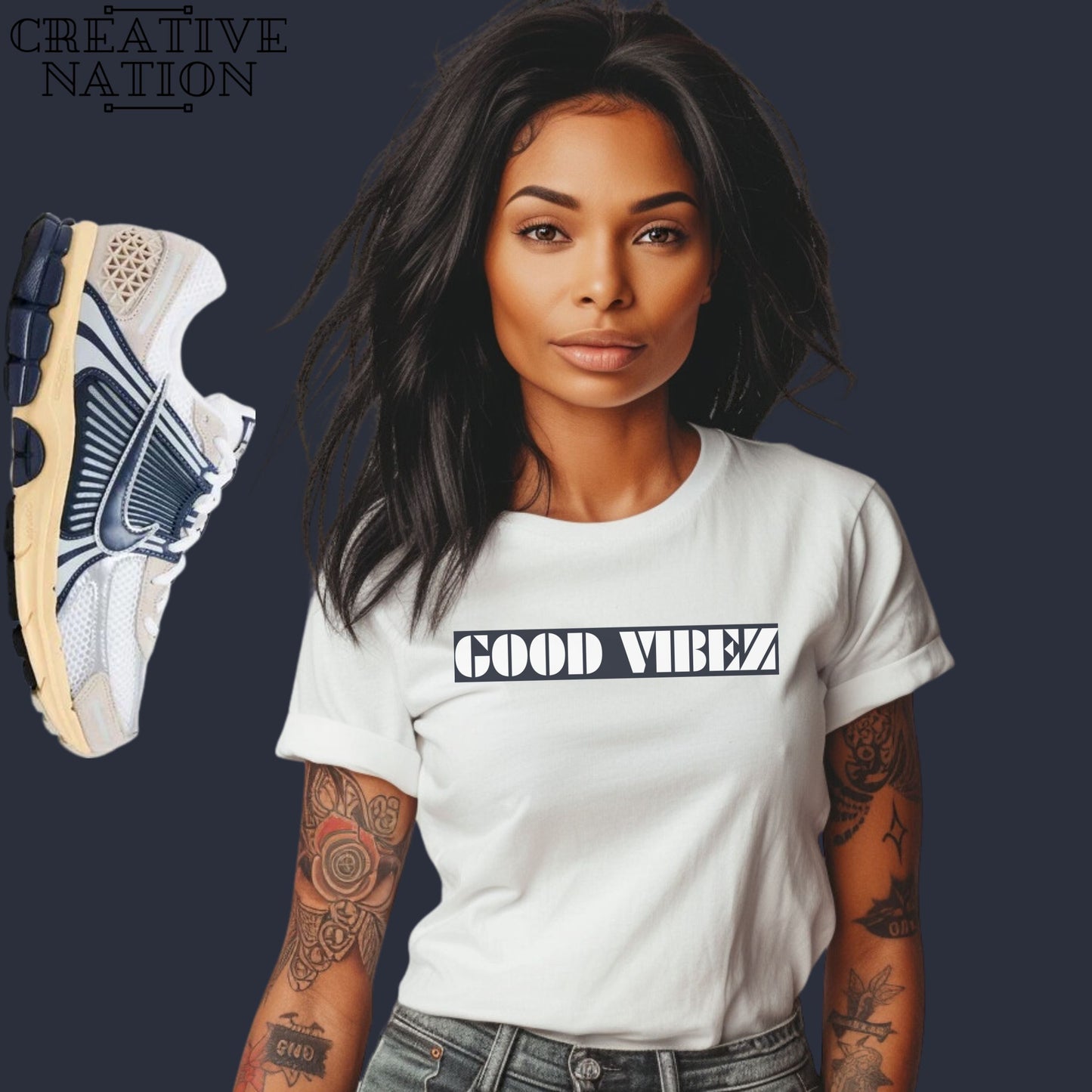 Shirt To Match Zoom Vomero 5 Thunder Blue Cream Unisex Tee Good Vibez Shirt For Vomero 5