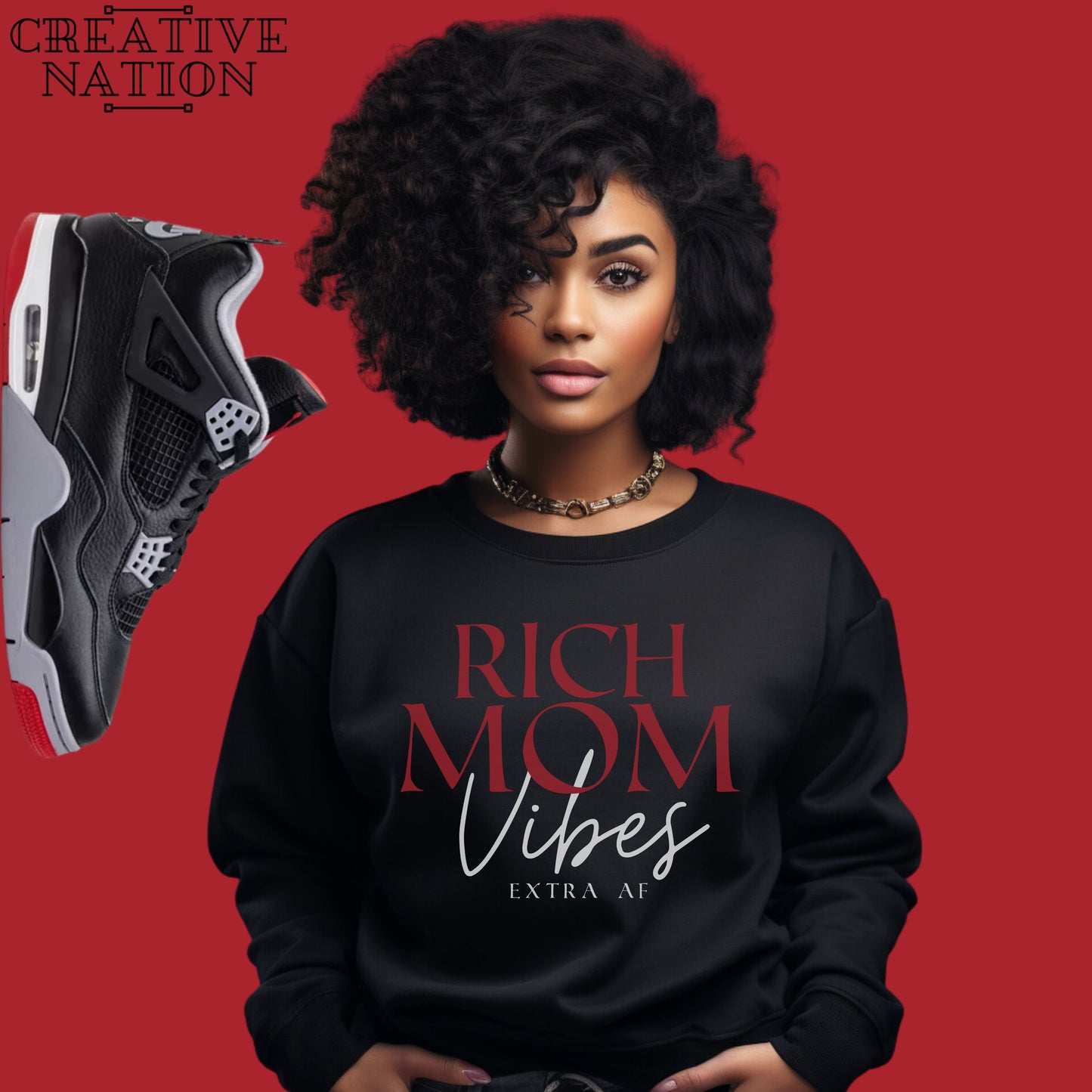 Sweatshirt To Match Jordan 4 Retro Bred Reimagined Unisex Tee Mom Shirt For Jordan 4