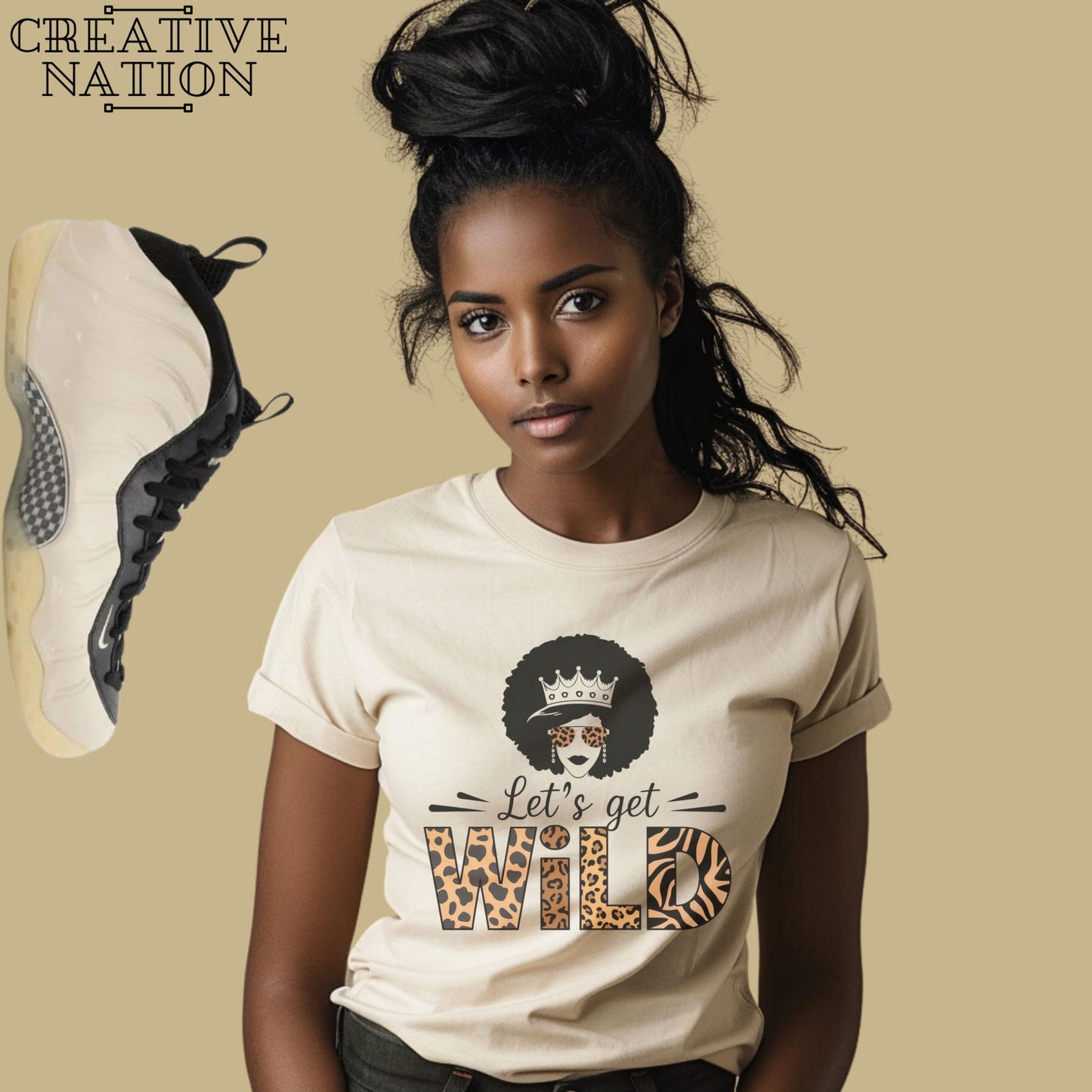 Shirt To Match Air Foamposite One Light Orewood Brown Unisex Tee Afro Shirt For Foamposite