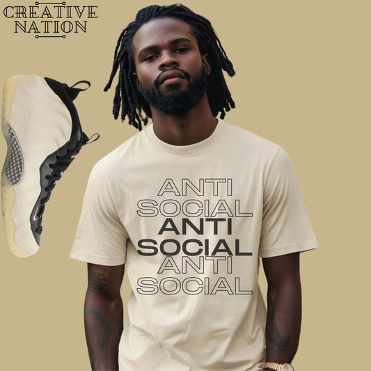 Shirt To Match Air Foamposite One Light Orewood Brown Unisex Tee Anti Social Shirt For Foamposite