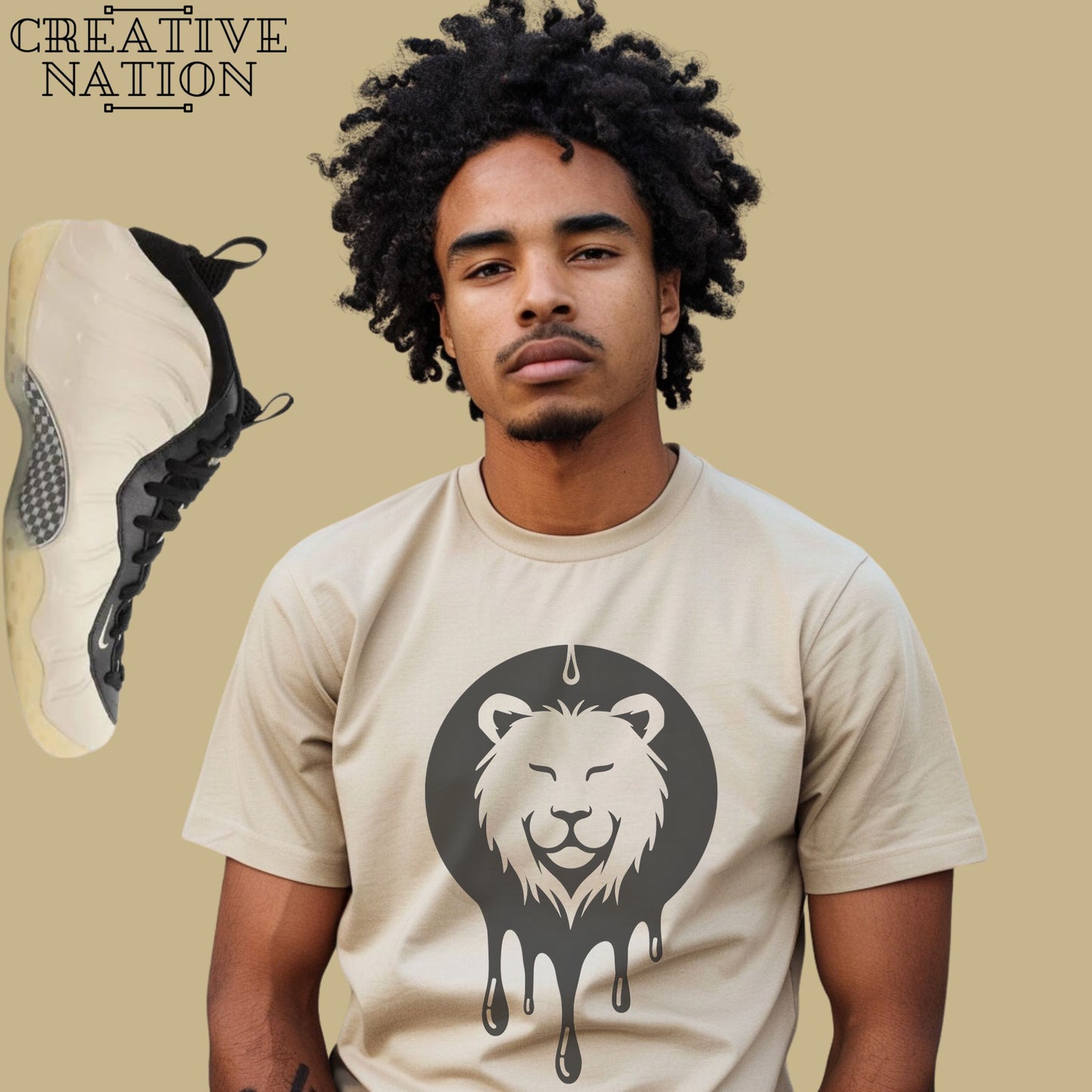 Shirt To Match Air Foamposite One Light Orewood Brown Unisex Tee Lion Shirt For Foamposite