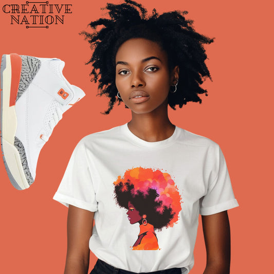 Shirt To Match Air Jordan 3 Retro TD Georgia Peach Unisex Tee Afro Shirt For Jordan 3