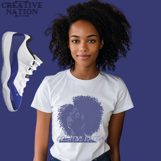 Shirt To Match Jordan 11 Retro Low White Concord Unisex Tee Afro Shirt For Jordan 11