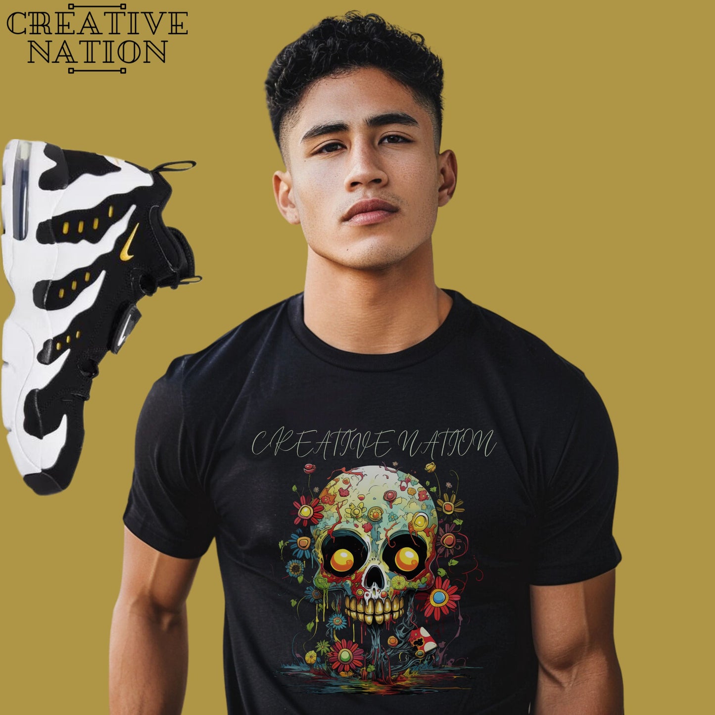 Shirt To Match Air DT Max 96 Black White Unisex Tee Skull Shirt For Air DT Max 96