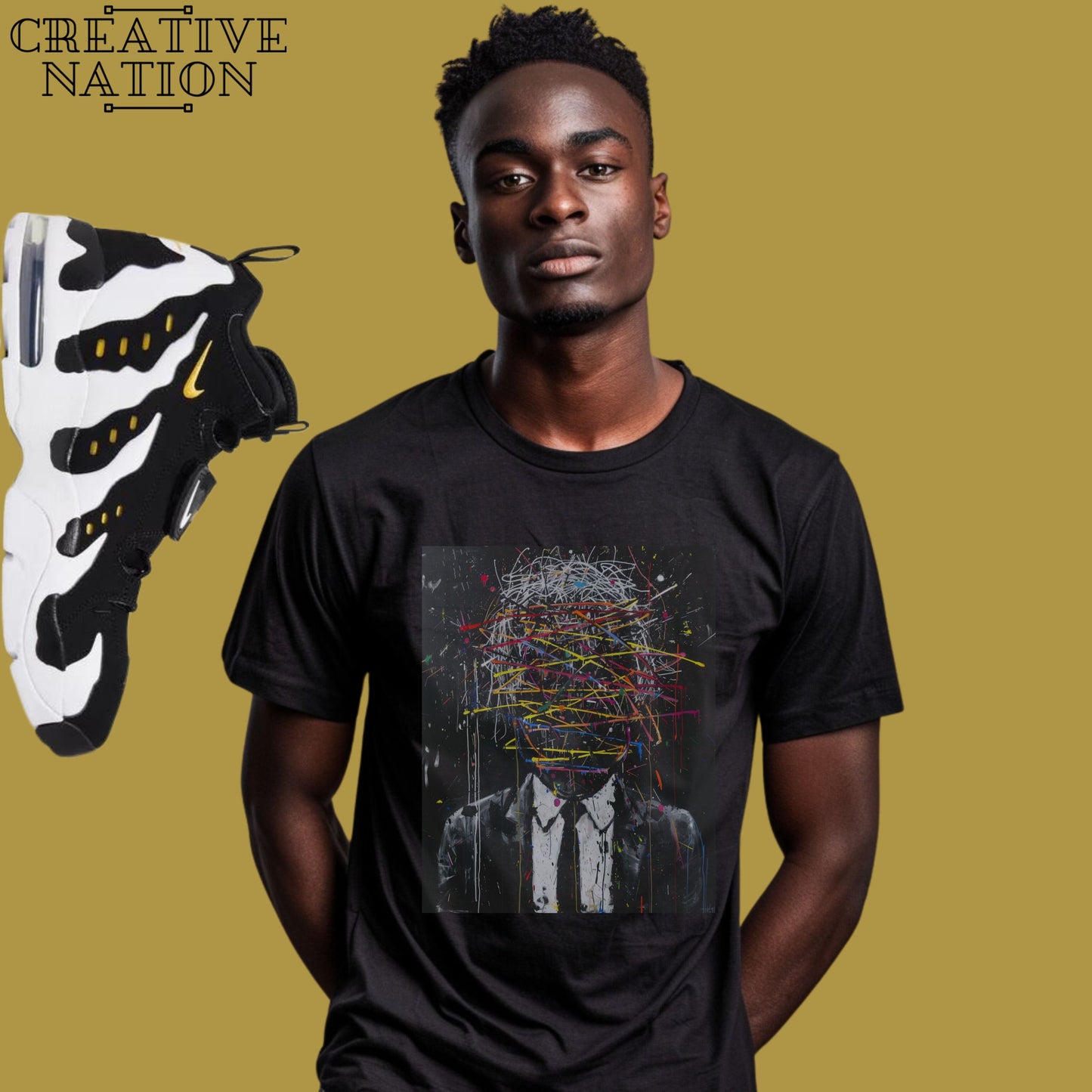 Shirt To Match Air DT Max 96 Black White Unisex Tee Psychedelic Shirt For Air DT Max 96