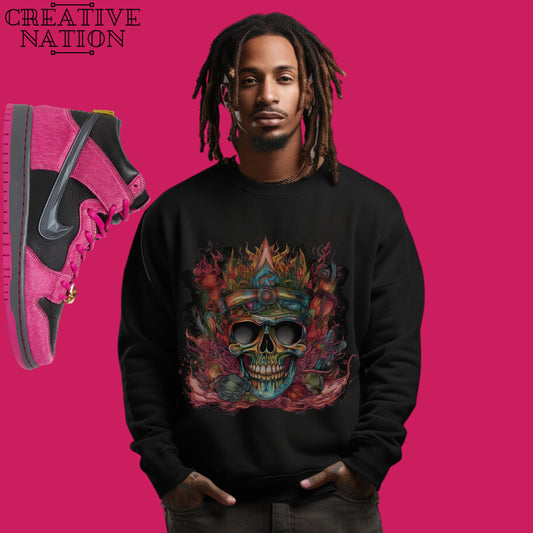 Sweatshirt To Match Nike Run The Jewels Dunk High SB 4/20 Unisex Tee Skull Shirt For Dunks