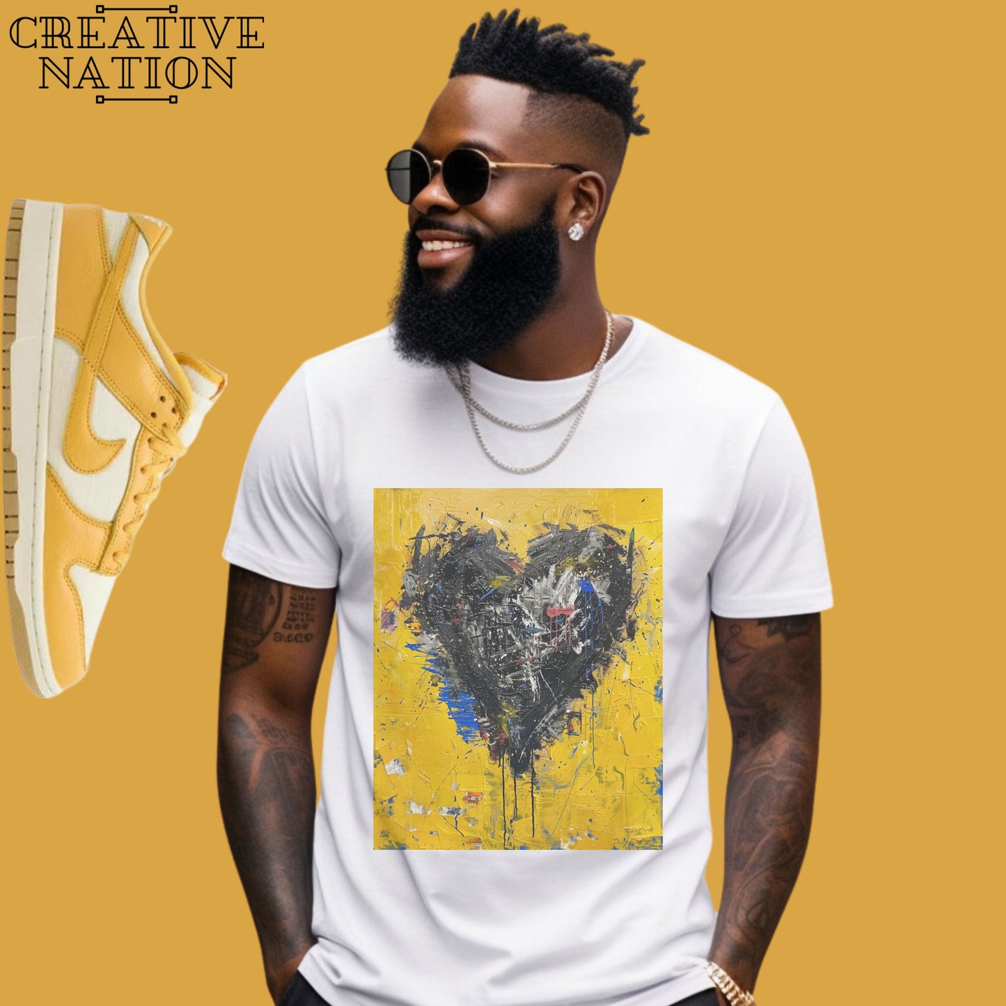 Shirt To Match Dunk Low University Gold Unisex Tee Heart Shirt For Dunks