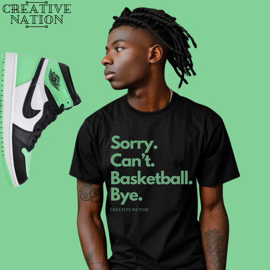 Shirt To Match Jordan 1 Retro High OG Green Glow Unisex Tee Basketball Shirt For Jordan 1