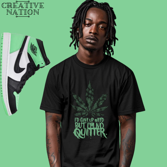 Shirt To Match Jordan 1 Retro High OG Green Glow Unisex Tee Weed Shirt For Jordan 1