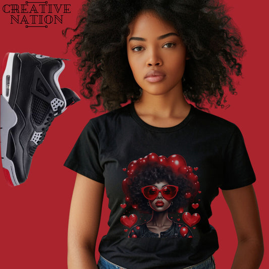 Shirt To Match Jordan 4 Retro Bred Reimagined Unisex Tee Afro Shirt For Jordan 4