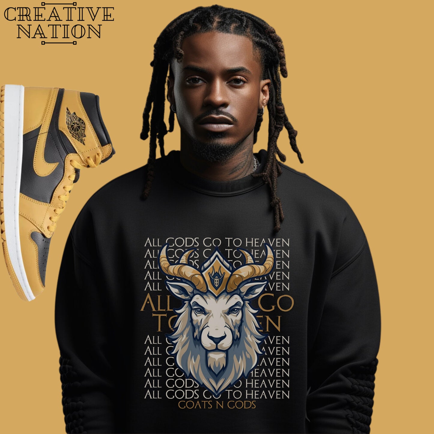 Sweatshirt To Match Jordan 1 Retro High Golf Pollen Unisex Tee GOAT Shirt For Jordan 1