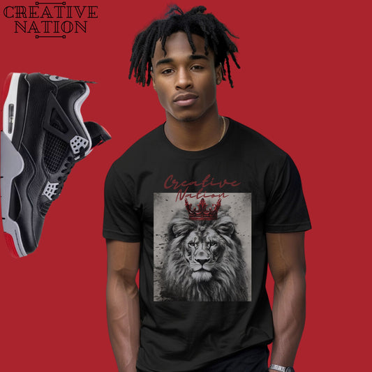 Shirt To Match Jordan 4 Retro Bred Reimagined Unisex Tee Lion Shirt For Jordan 4