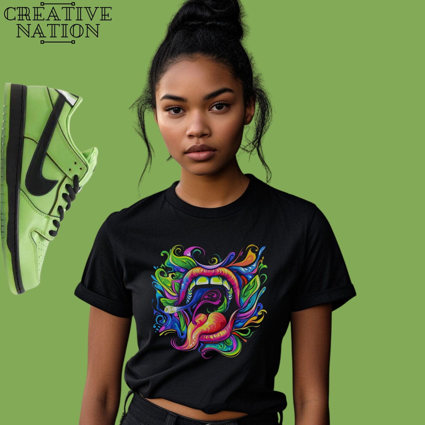 Shirt To Match The Powerpuff Girls Dunk Low Pro SB QS Buttercup Unisex Tee Psychedelic Shirt For Dunks