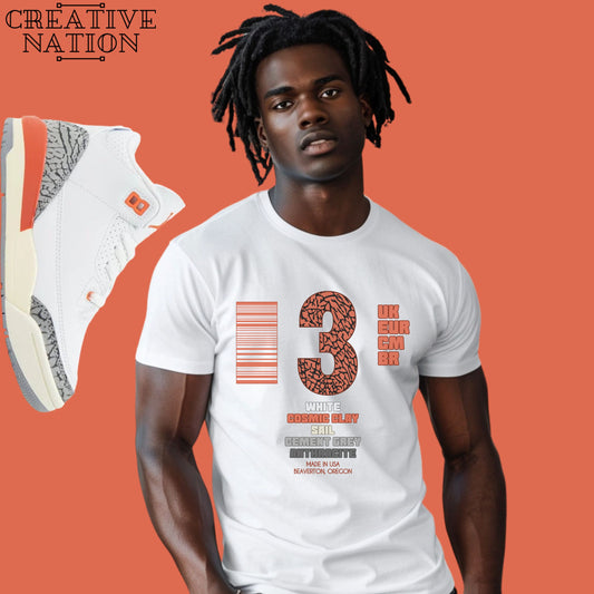 Shirt To Match Air Jordan 3 Retro TD Georgia Peach Unisex Tee Sneakerhead Shirt For Jordan 3