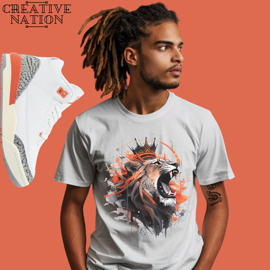 Shirt To Match Air Jordan 3 Retro TD Georgia Peach Unisex Tee Lion Shirt For Jordan 3