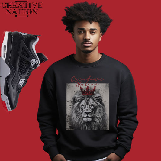 Sweatshirt To Match Jordan 4 Retro Bred Reimagined Unisex Tee Lion Shirt For Jordan 4