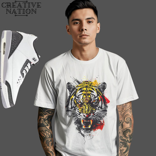 Shirt To Match Jordan 3 Retro Cement Grey Unisex Tee Tiger Shirt For Jordan 3