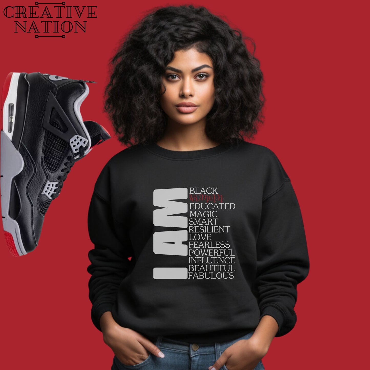 Sweatshirt To Match Jordan 4 Retro Bred Reimagined Unisex Tee Motivation Shirt For Jordan 4