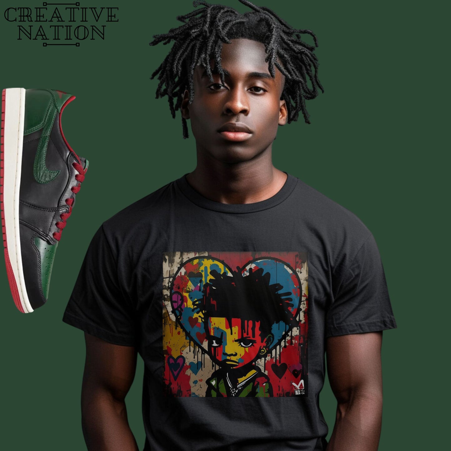 Shirt To Match Jordan 1 Retro Low OG Gorge Green Varsity Red Unisex Tee Heart Shirt For Jordan 1